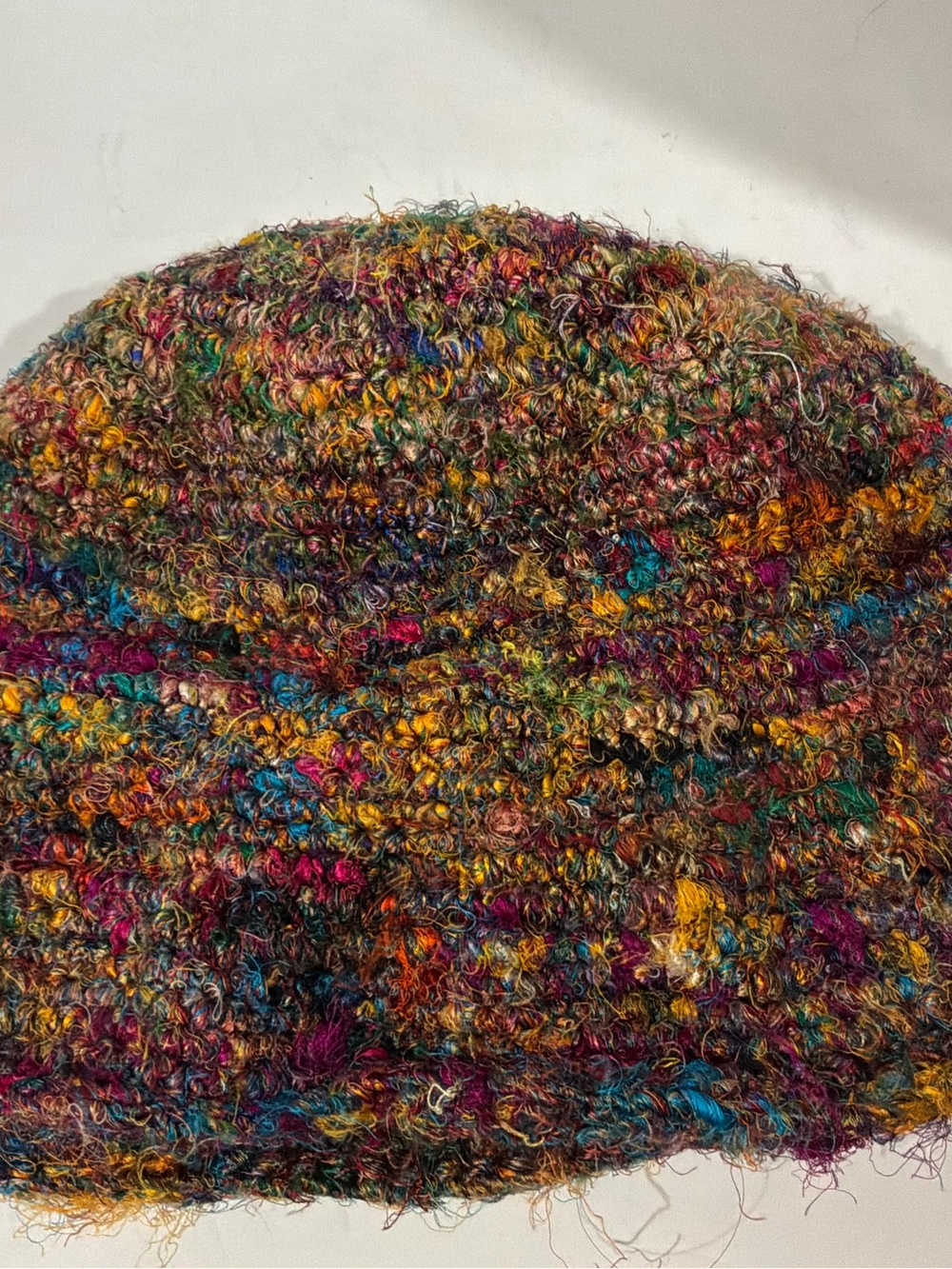 Multicolor Textured Knit Bucket Hat - Picture 7 of 7